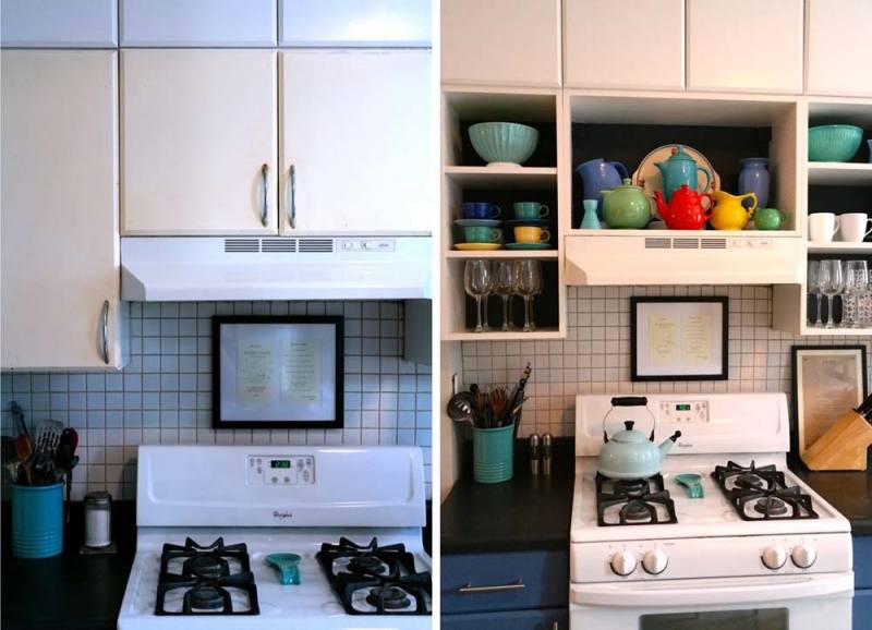 Are bright, colorful kitchen cabinet doors too bold for you and your home?  Why not go with a darker color