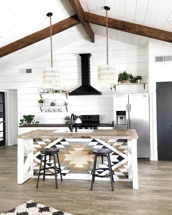 open plan kitchen composition but on a small scale even the tiniest  premise can host enough modular surfaces without looking crowded if a light  color