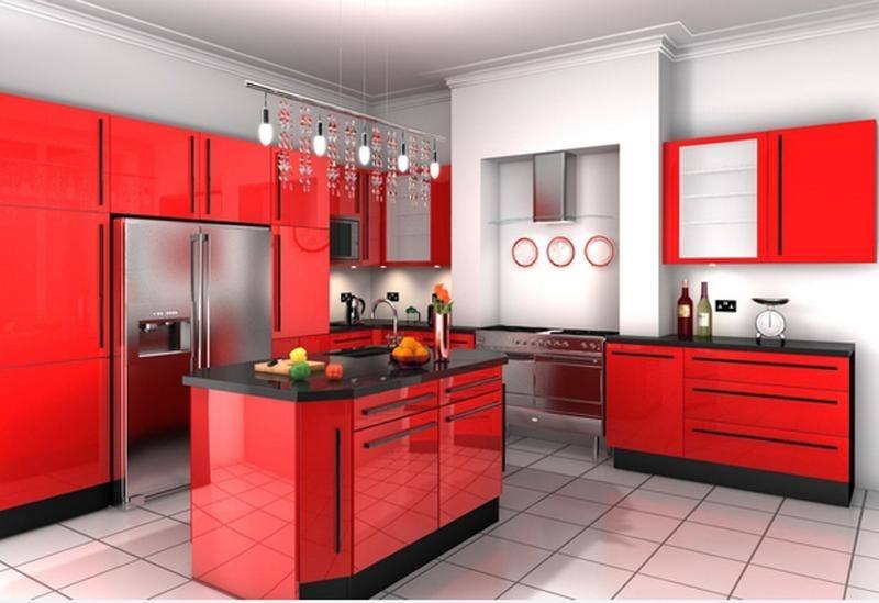 New Ideas Kitchen Color Ideas Red Kitchen Cabinet Red Color Attractive Red Kitchen Ideas