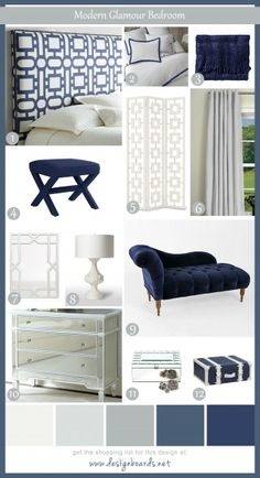 black white and blue bedroom ideas