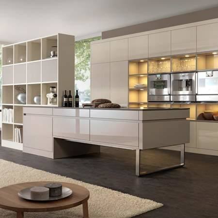 Contemporary White Kitchen Cabinet With Freestanding Stainless Steel Range  And Dishwasher Also Refrigerator With Drawer