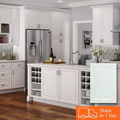 European style kitchen with red kitchen cabinets for island Kitchen Craft  Cabinetry