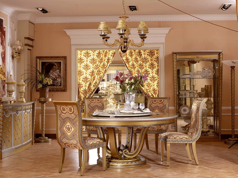 gold base dining table