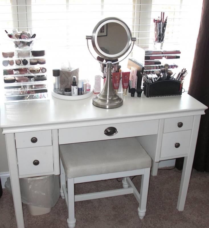 Bedroom Vanity Ikea The Most Beautiful Ideas Image Of Makeup Table Set  Lights White Light