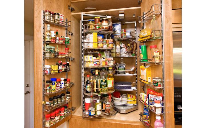 Pantry Kitchen Cabinet in  Natural Hickory