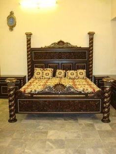 This bedroom set is made in pure rosewood (