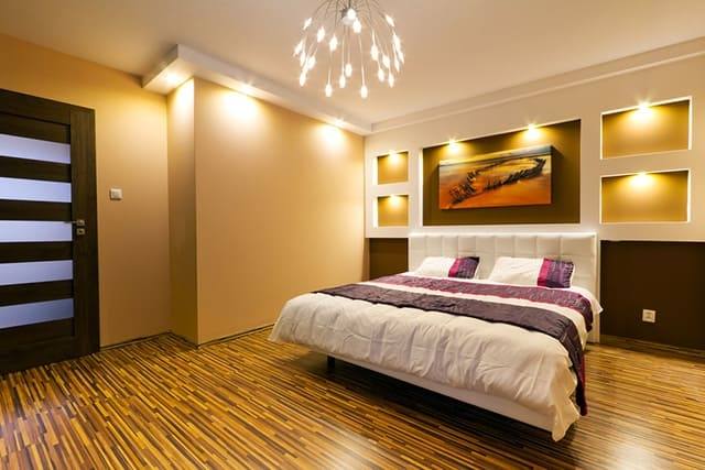 Romantic Brown Bedroom with Stencils