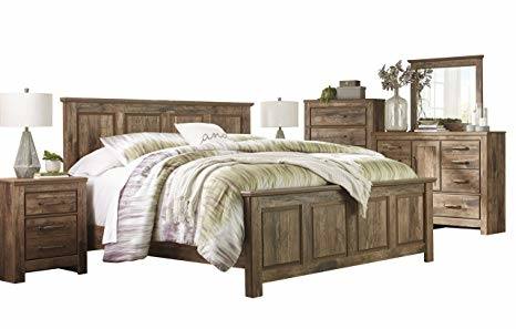 The Trinell queen bedroom collection from Ashley inspires rustic tones into your home