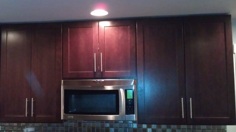 How to Install a Crown Molding to Kitchen Cabinets | JustAGirlAndHerBlog