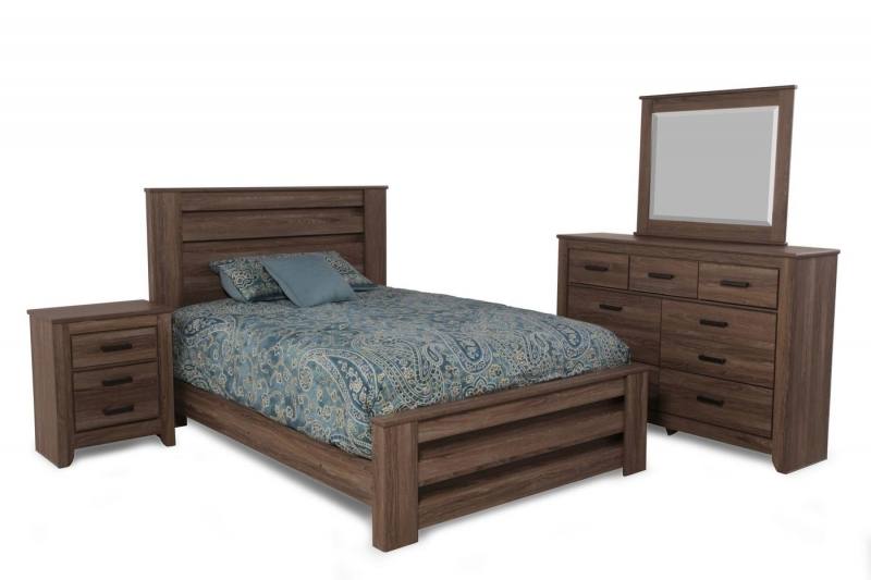 Zelen Queen Poster Bed, Warm Gray, large