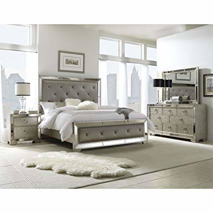 Birlanny Silver Upholstered Panel Bedroom Set Media Gallery 6